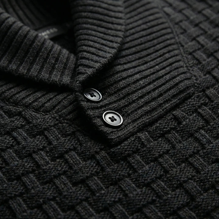 Herrenpullover Mit Schalkragen Und Strickmuster - Lenny