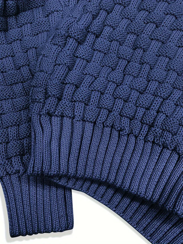 Herrenpullover Mit Schalkragen Und Strickmuster - Lenny