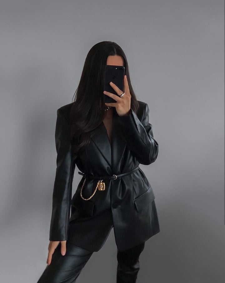 Ladies' long blazer with tailored fit – Selene