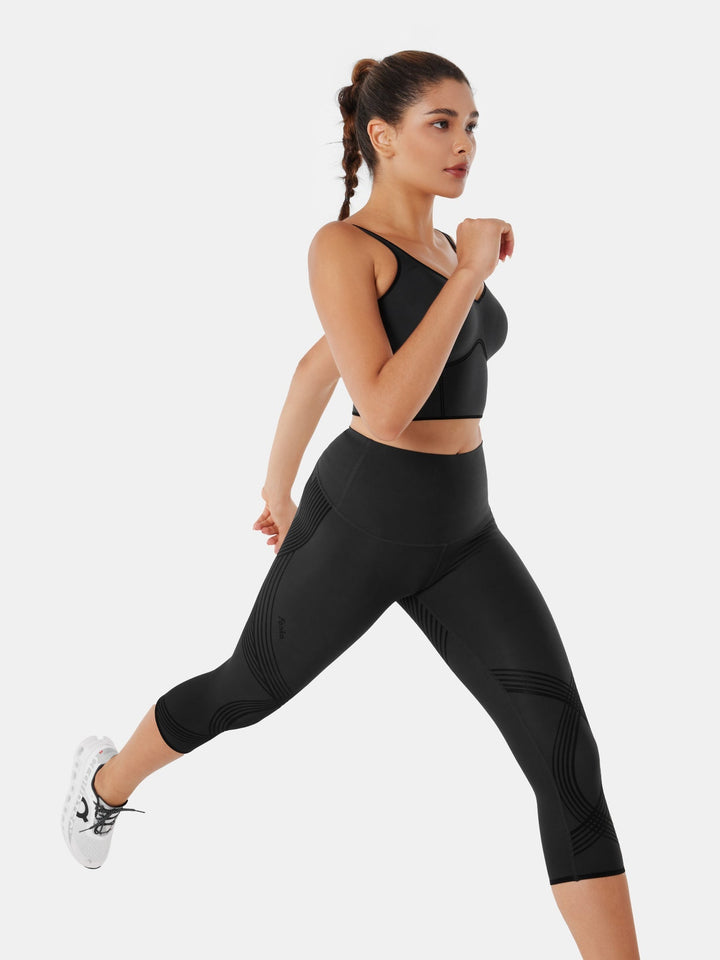 High-Compression Capri Gym Leggings - Cristina