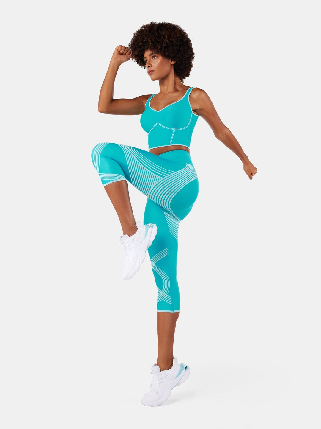 High-Compression Capri Gym Leggings - Cristina