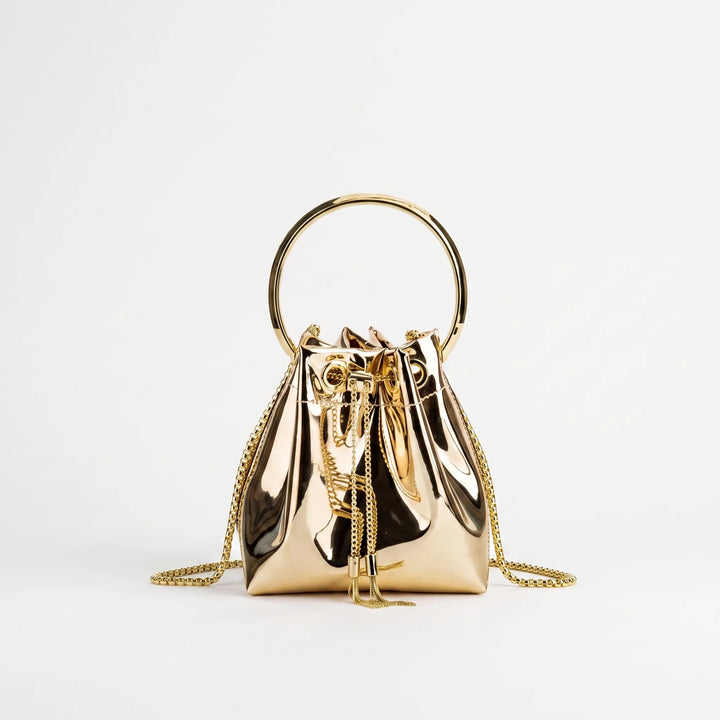 High-Shine Mini Bucket Bag - Gleamia