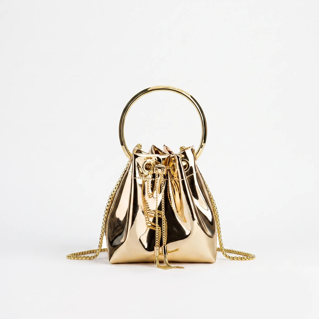High-Shine Mini Bucket Bag - Gleamia