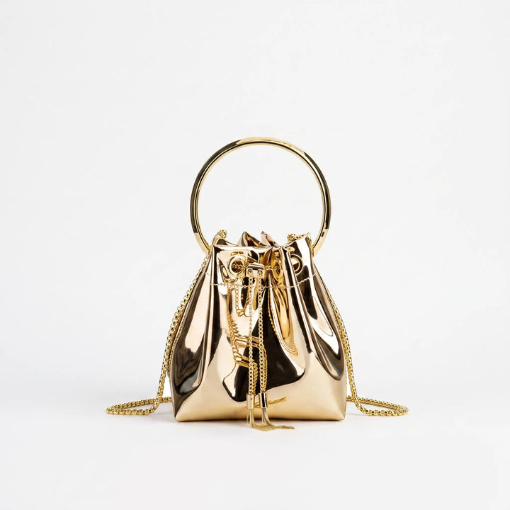High-Shine Mini Bucket Bag - Gleamia