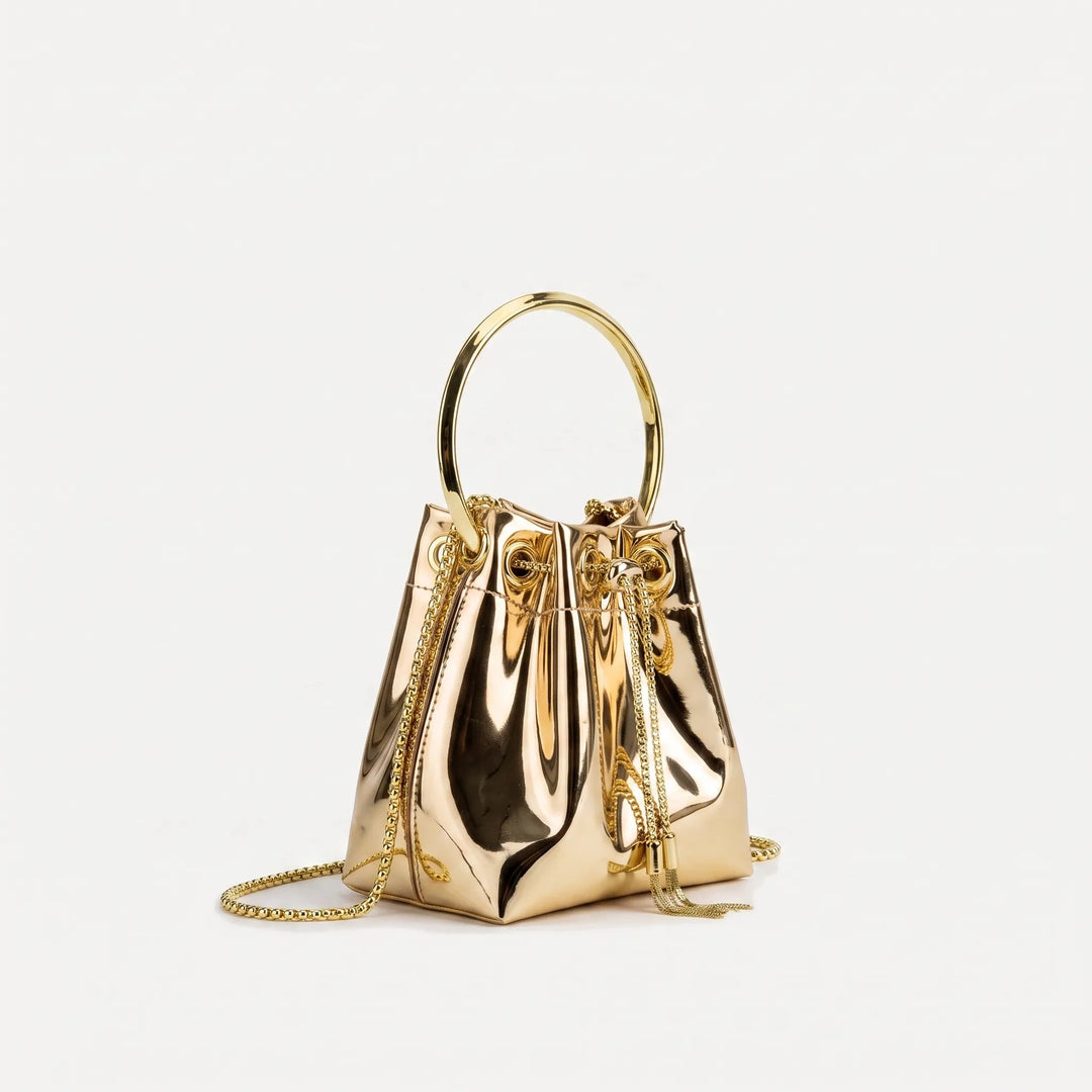 High-Shine Mini Bucket Bag - Gleamia