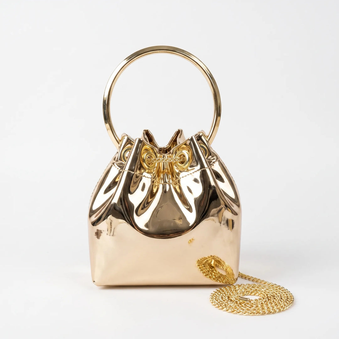 High-Shine Mini Bucket Bag - Gleamia