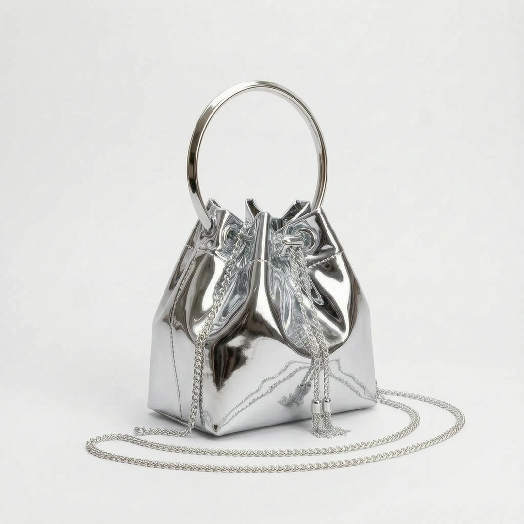 High-Shine Mini Bucket Bag - Gleamia