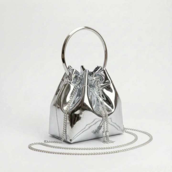High-Shine Mini Bucket Bag - Gleamia