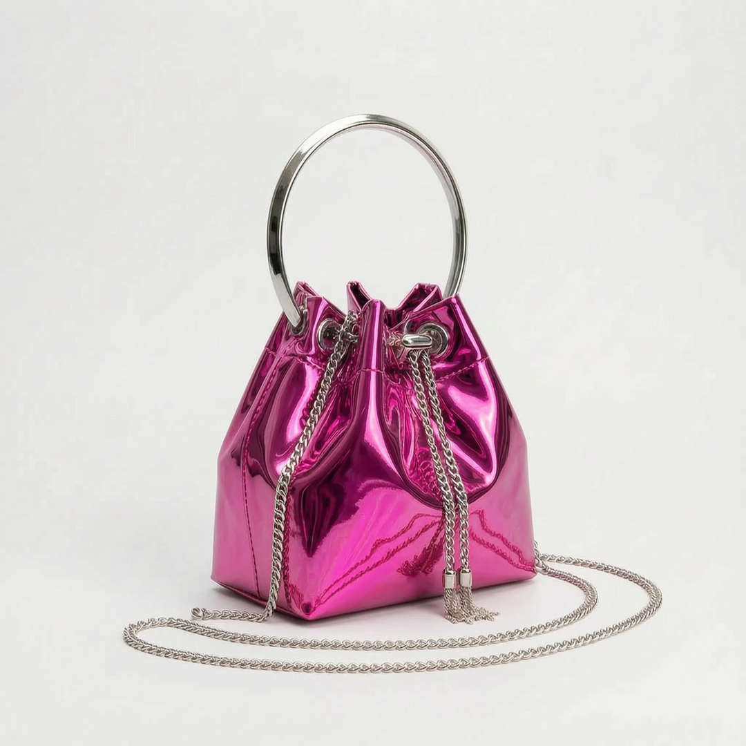 High-Shine Mini Bucket Bag - Gleamia