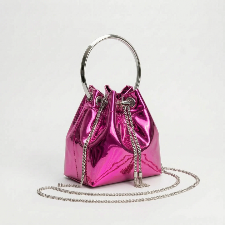 High-Shine Mini Bucket Bag - Gleamia