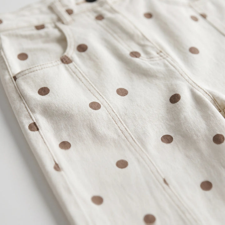 High-Waisted Barrel Polka Dot Pants - Shawna