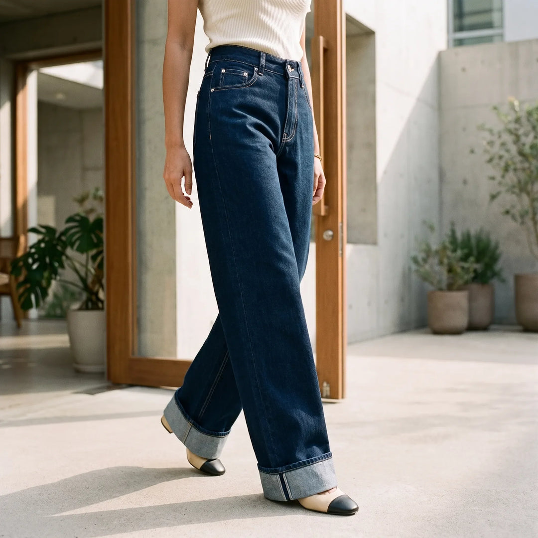 High-Waisted Wide Leg Jeans -  Sophie