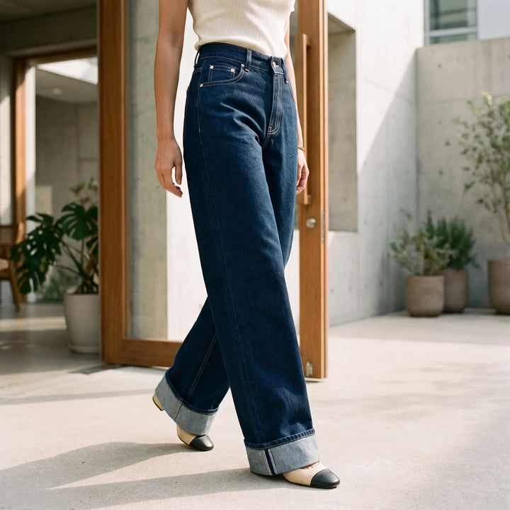 High-Waisted Wide Leg Jeans -  Sophie