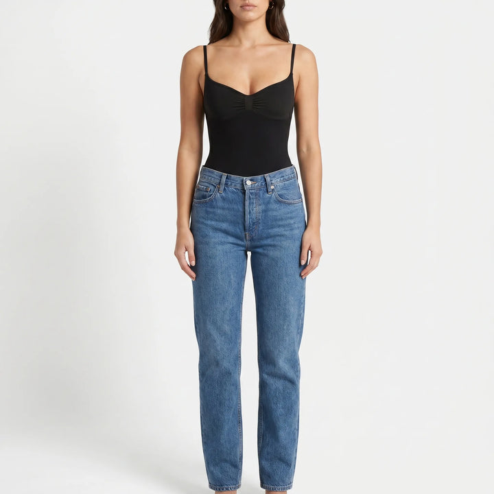 High Cut Sleeveless Bodysuit - Joyce