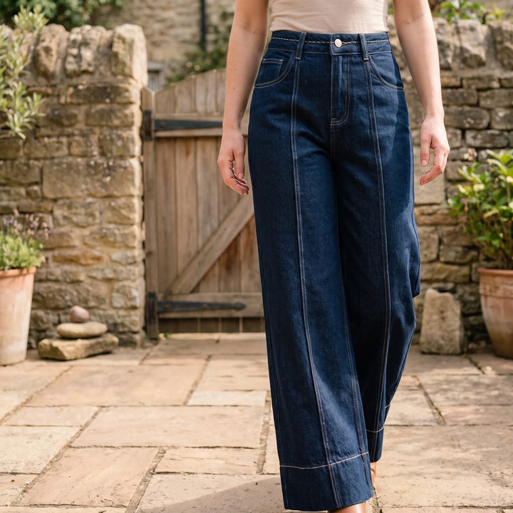High Waisted Wide Leg Jeans -  Elaine