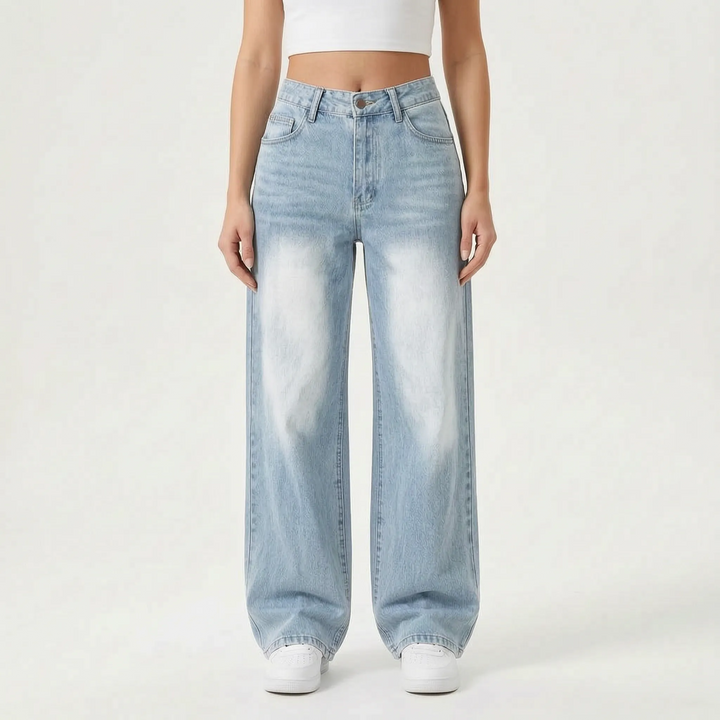 High Waisted Wide Leg Jeans -  Ethel