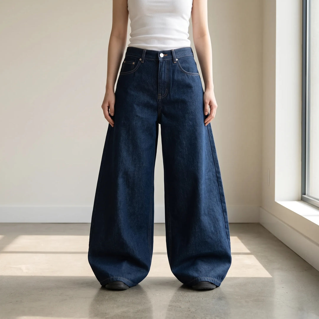 High Waisted Wide Leg Jeans -  Iris