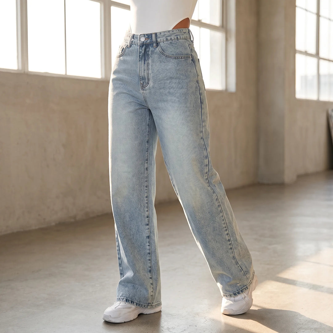 High Waisted Wide Leg Jeans -  May