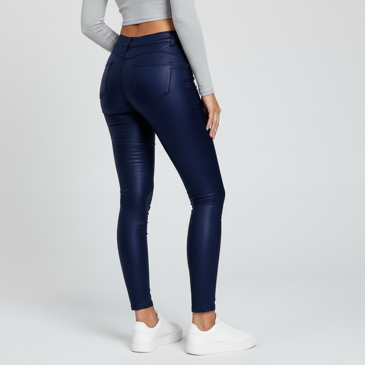 Hochtaillierte Lederhose - Emilia