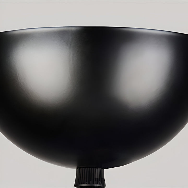 AppleGlow Pendant Light detail of the black top dome with a matte finish.