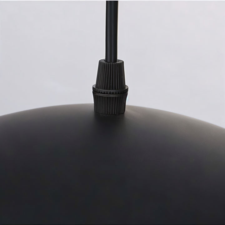 AppleGlow Pendant Light detail of the black cord grip at the top of the dome.
