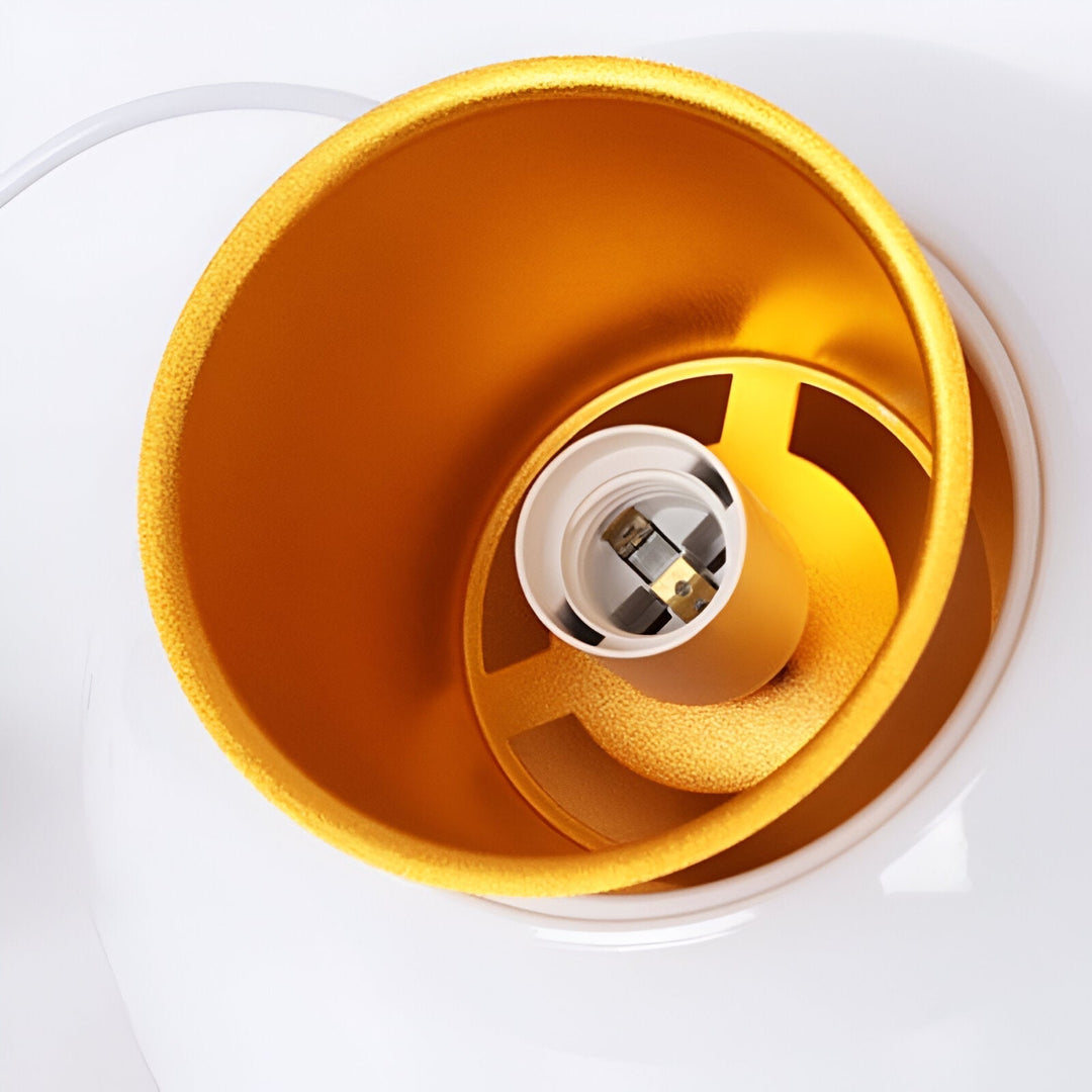 AppleGlow Pendant Light detail of the white E27 bulb socket and supply cord.