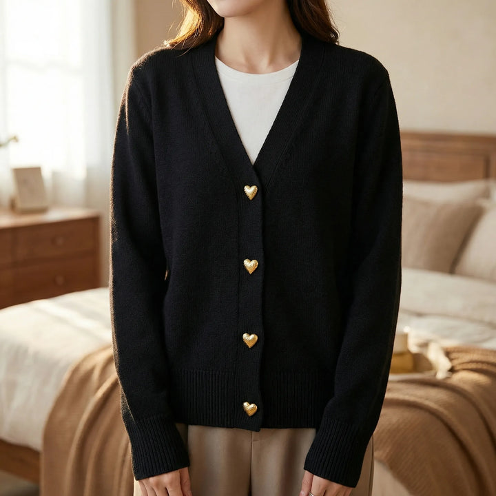Hüftlanger Cardigan Mit Knopfleiste - Frida