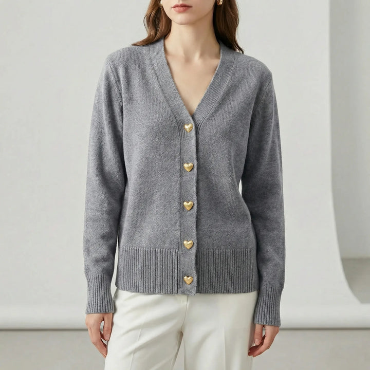 Hüftlanger Cardigan Mit Knopfleiste - Frida