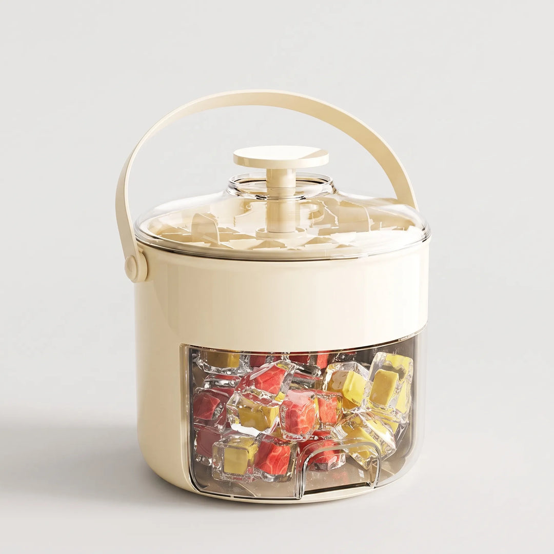 Ice Cube Tray With Integrated Storage Bin - Kaltix