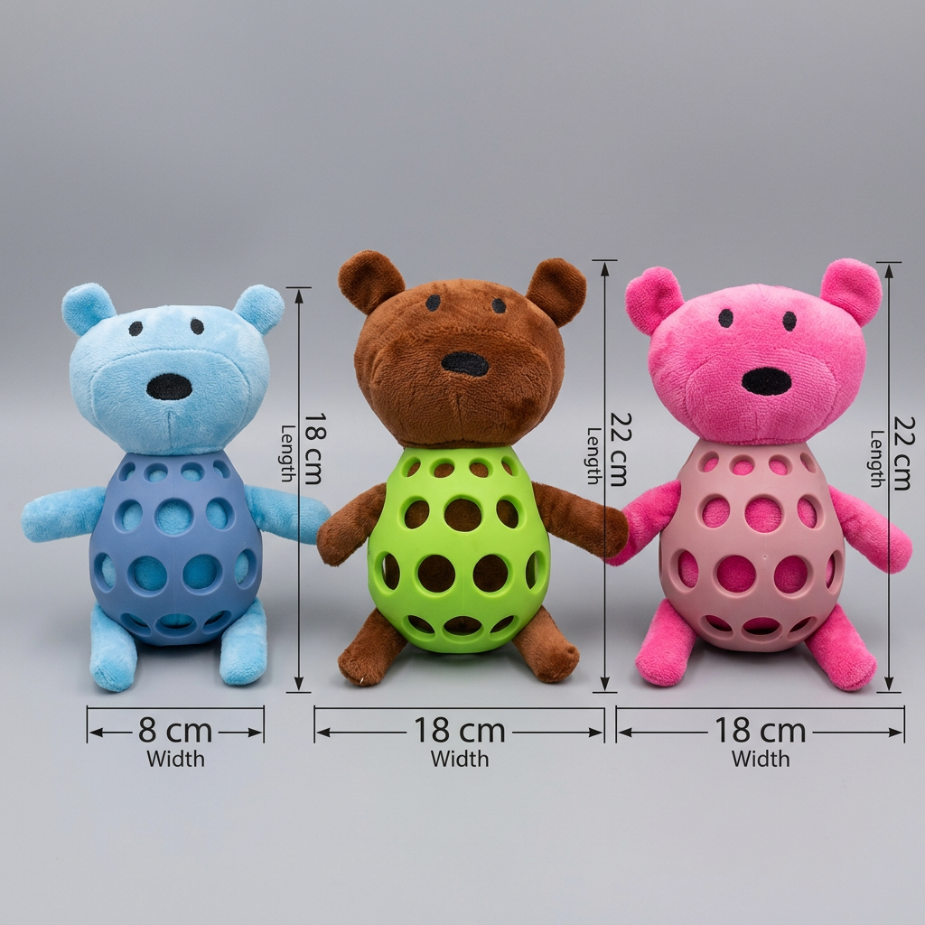 Interactive Plush Dog Toy - SqueakBear
