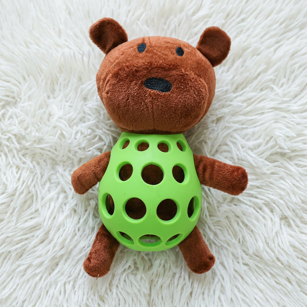 Interactive Plush Dog Toy - SqueakBear