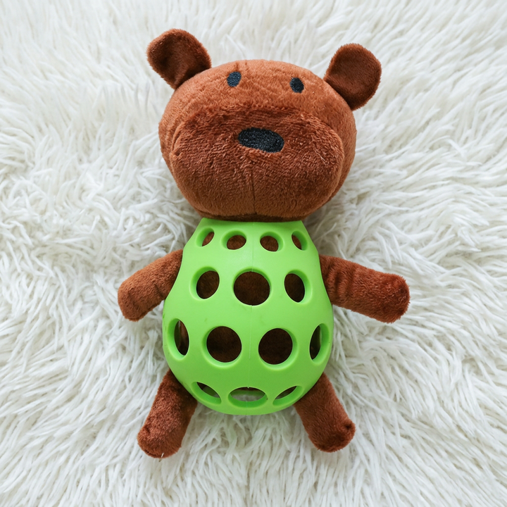 Interactive Plush Dog Toy - SqueakBear