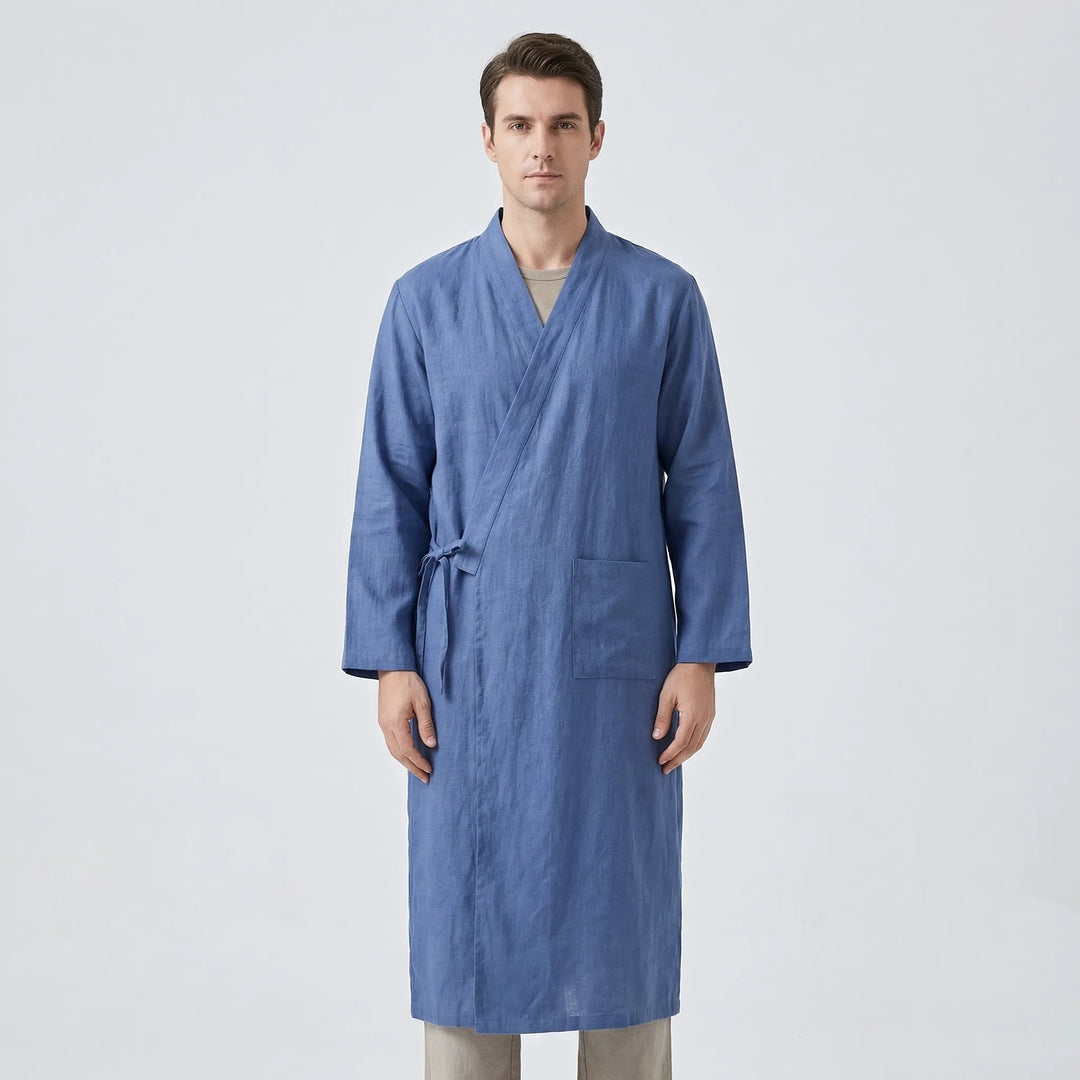 japanese dressing gown mens Long Men's Kimono Robes