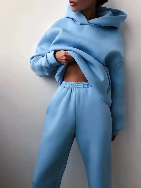 Women's fleece hoodie and jogging trousers set – Autumn Magic by Marivelle