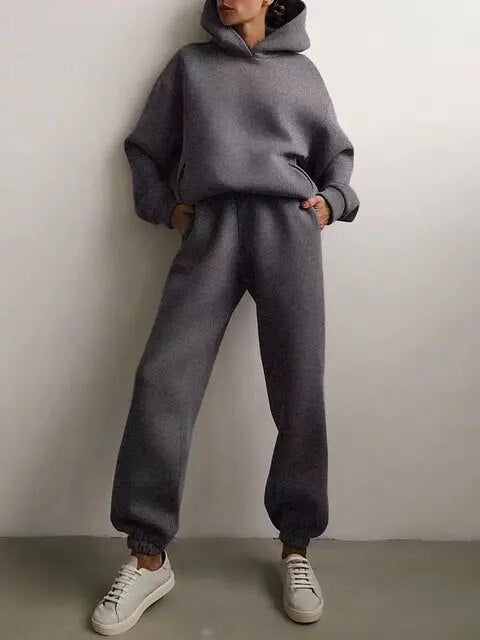Women's fleece hoodie and jogging trousers set – Autumn Magic by Marivelle