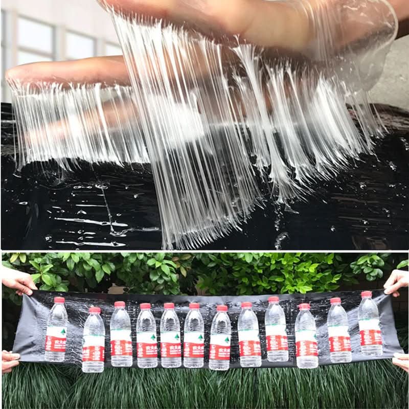 Black Adhesive Pest Trap detail with glue strands being pulled from the board.