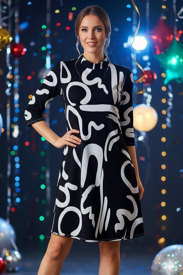 Kleid Mit Lockerem Schnitt Und Muster - Letizia