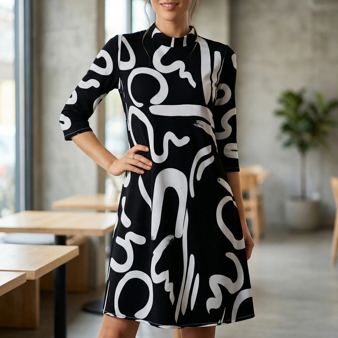 Kleid Mit Lockerem Schnitt Und Muster - Letizia