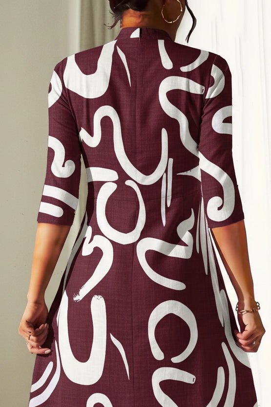 Kleid Mit Lockerem Schnitt Und Muster - Letizia