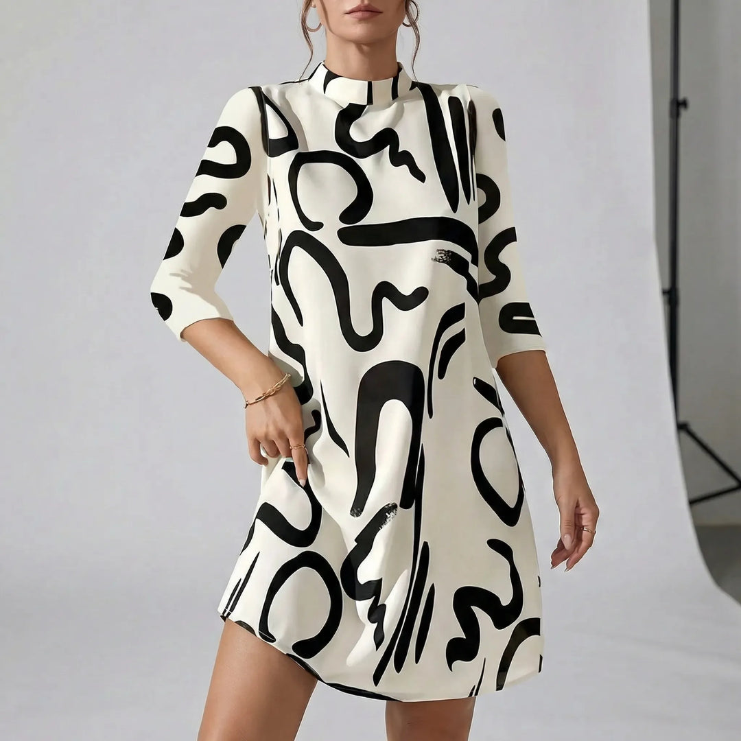 Kleid Mit Lockerem Schnitt Und Muster - Letizia