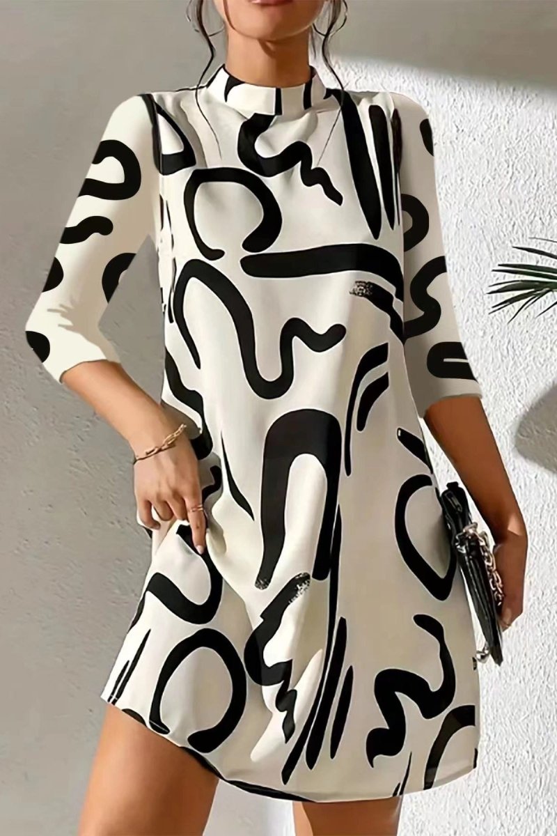Kleid Mit Lockerem Schnitt Und Muster - Letizia