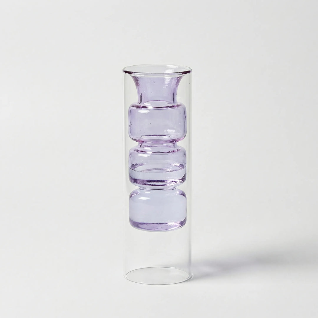 Kleurrijke Noordse Glazen Vaas In Sculptuurvorm - Lumivase
