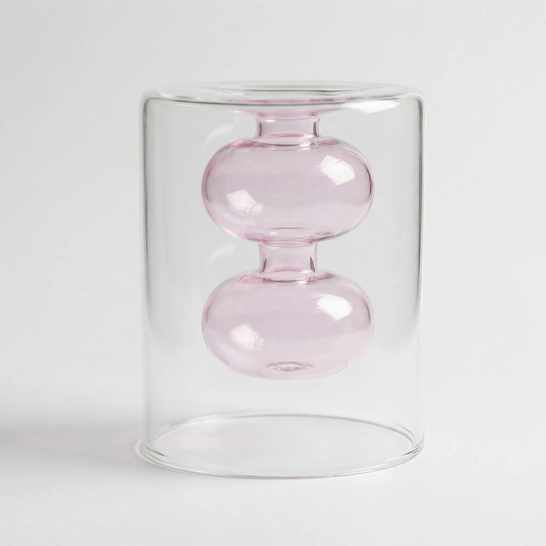Kleurrijke Noordse Glazen Vaas In Sculptuurvorm - Lumivase