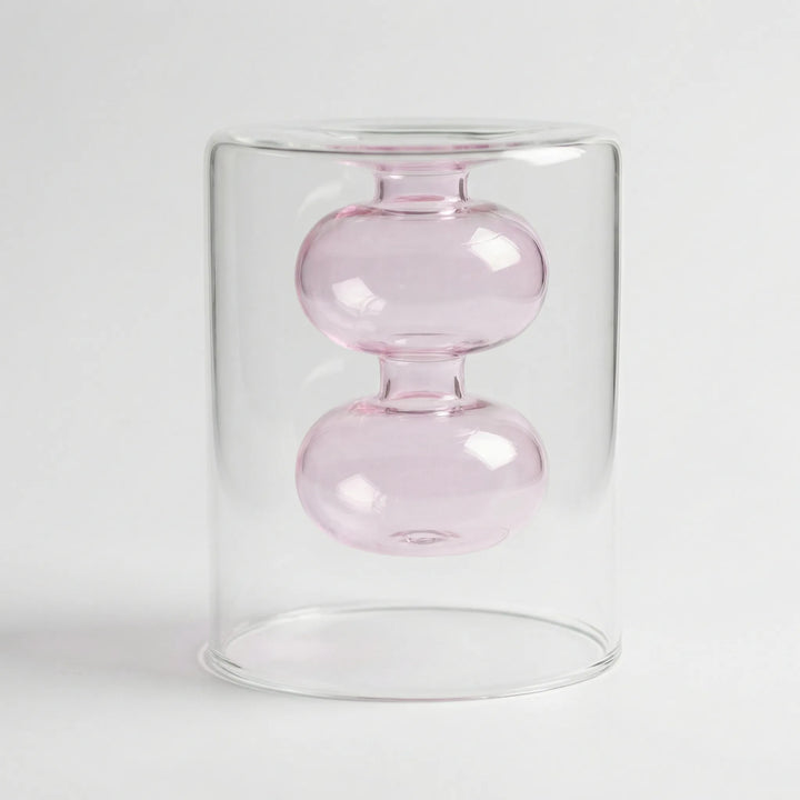 Kleurrijke Noordse Glazen Vaas In Sculptuurvorm - Lumivase