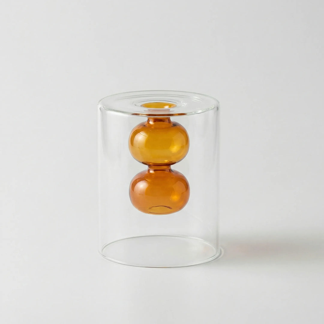 Kleurrijke Noordse Glazen Vaas In Sculptuurvorm - Lumivase
