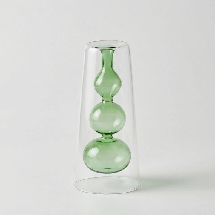 Kleurrijke Noordse Glazen Vaas In Sculptuurvorm - Lumivase