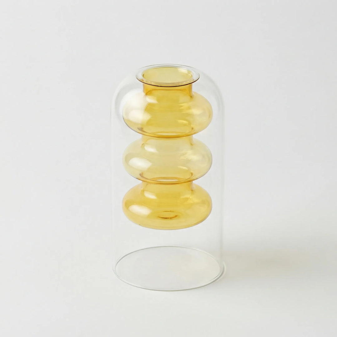 Kleurrijke Noordse Glazen Vaas In Sculptuurvorm - Lumivase