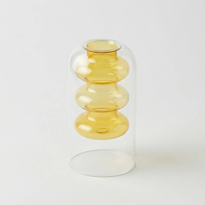 Kleurrijke Noordse Glazen Vaas In Sculptuurvorm - Lumivase
