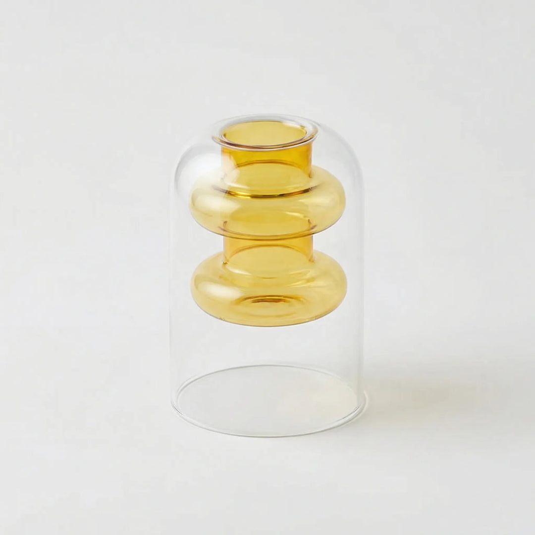 Kleurrijke Noordse Glazen Vaas In Sculptuurvorm - Lumivase