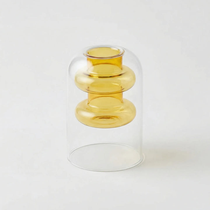 Kleurrijke Noordse Glazen Vaas In Sculptuurvorm - Lumivase